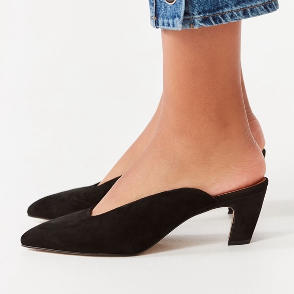 Intentionally Blank Perf Suede Mules - Picture 3 of 7